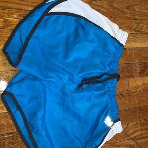 Blue athletic shorts